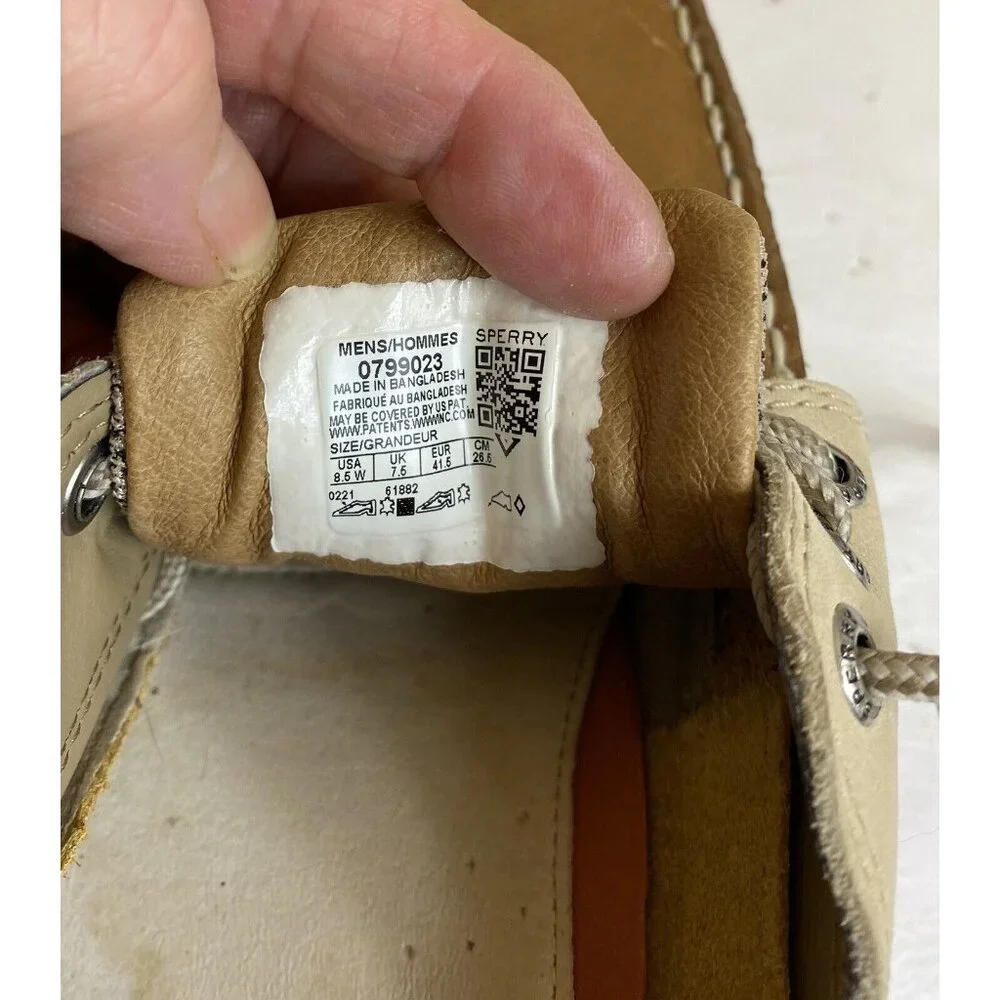 Sperry Mens Top-Sider Billfish 3-Eye Size 8.5 Wide Boat Shoes Camel 0799023